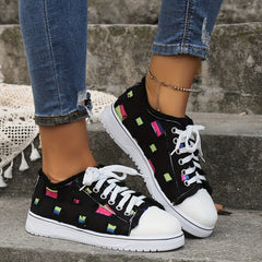 Soft Thick Sole Skate Shoes Wear Resistant Canvas Sneakers