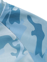 Men's UPF 50 Hooded Shirt With Mask Active Camo Quick Dry Long Sleeve Rash Guard