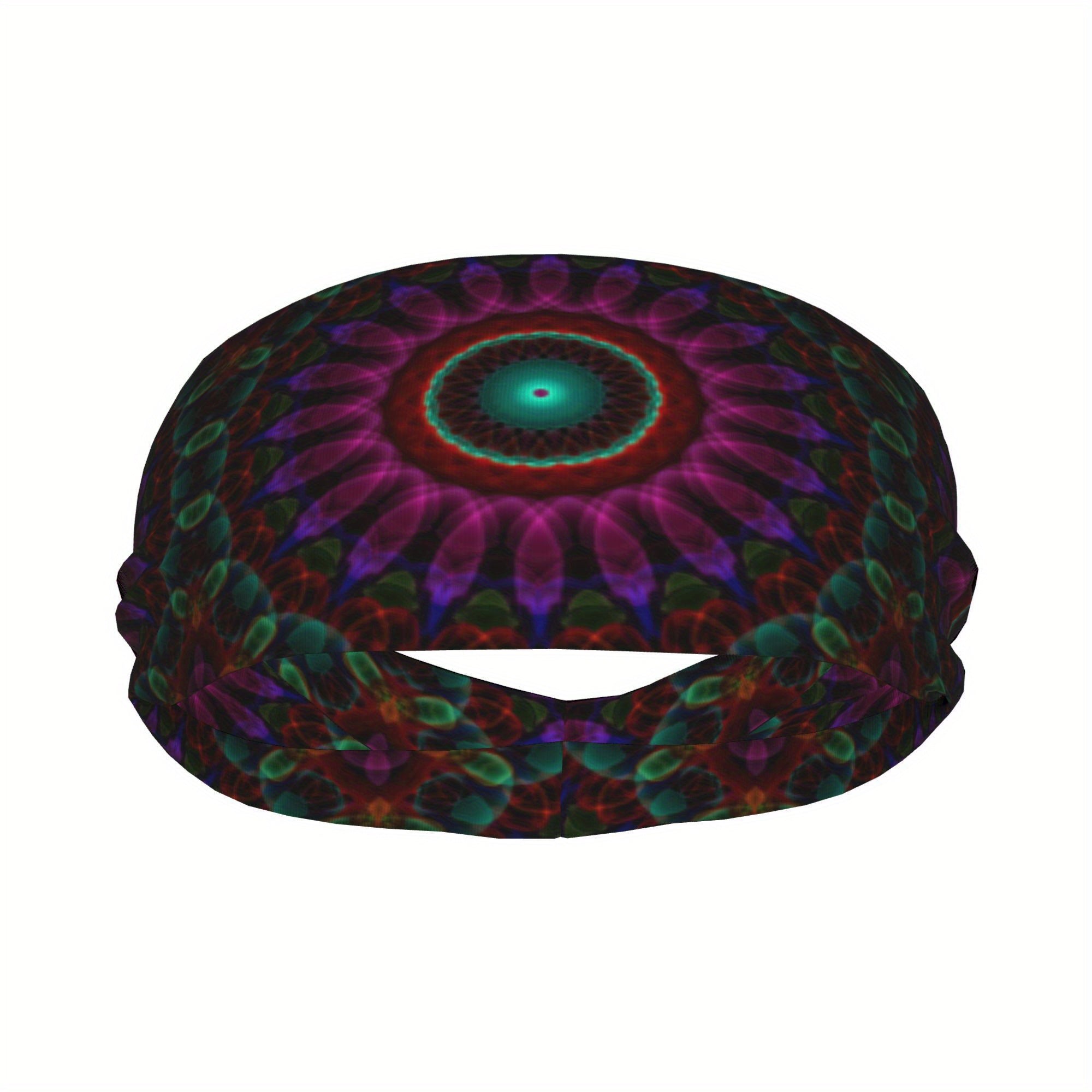 Bohemia Unisex Sports Headband - Purple Green