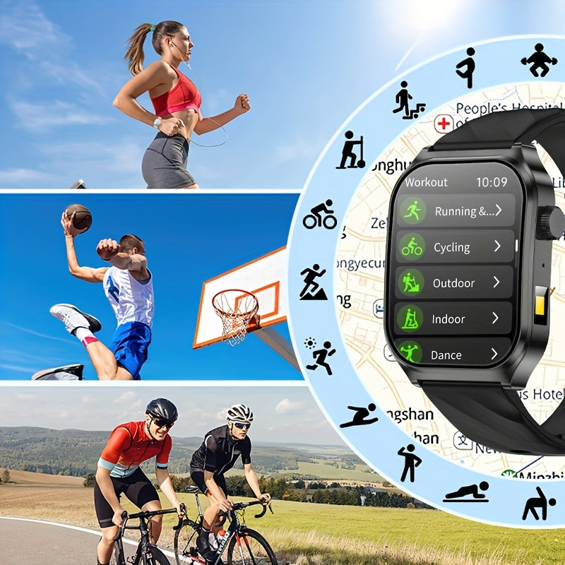 2-in-1 Smartwatch 1.2" Touch Screen LED Flashlight Music Control
