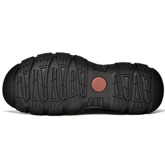 Men's Breathable Moc Toe Lace Walking Shoes