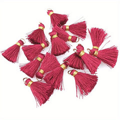 20pcs Colorful Band Loops Tassel Charms for DIY Jewelry Earrings Keychain