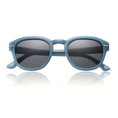 OUWEN Polarized Round Sunglasses Milky/Smoke UV400 Protection VF2221E