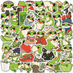 50 Cartoon Frog Graffiti Stickers for Phones Cups Computers Skateboards