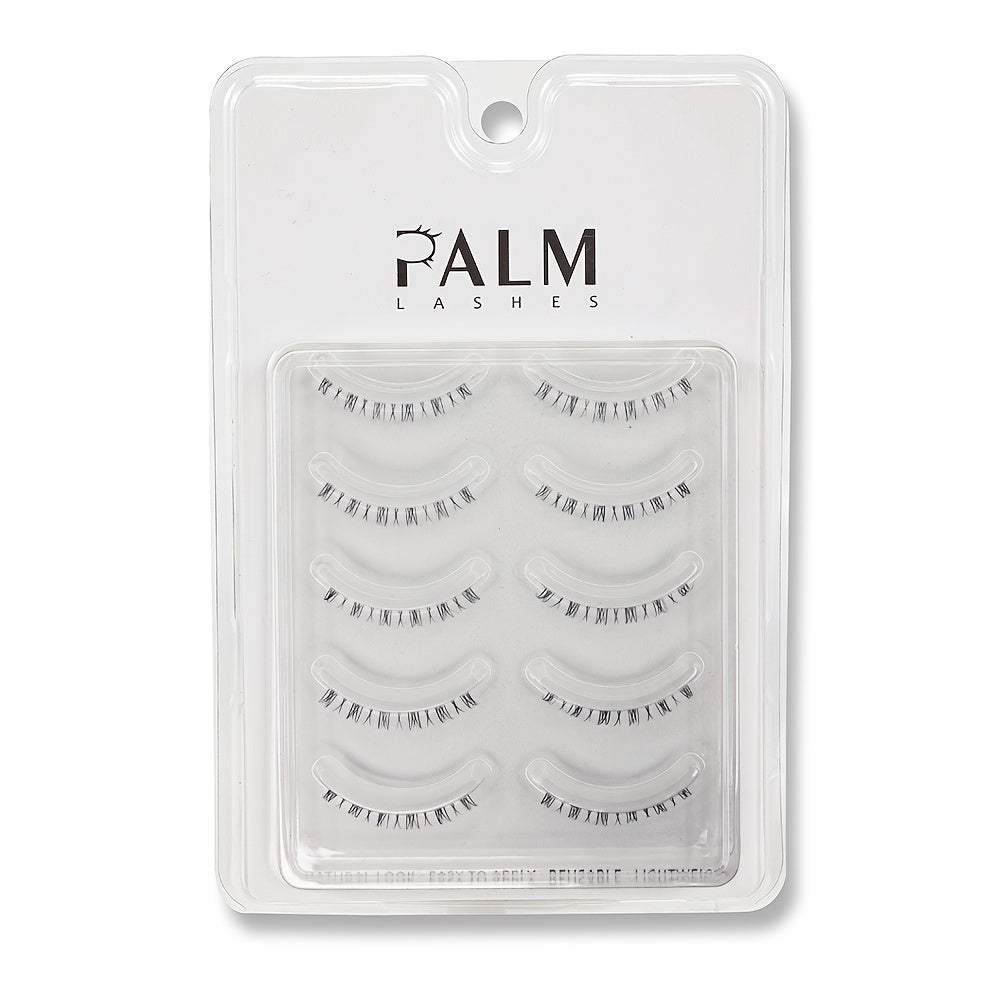 Palm Lashes Bottom Lashes 5 Pairs Pack Natural Wispy Lashes