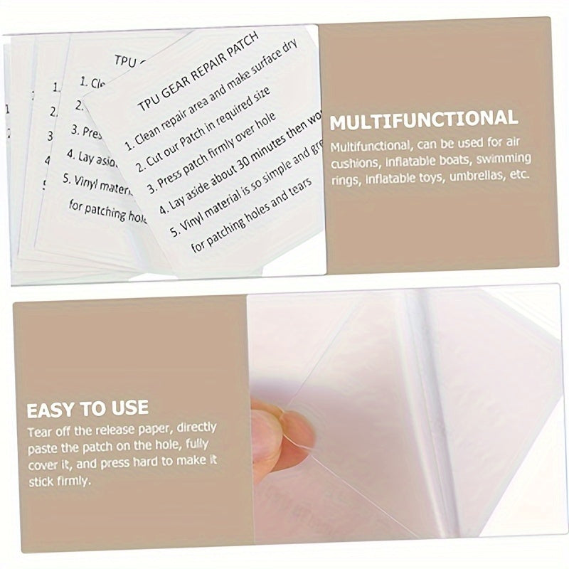 6pcs 7 TPU Transparent Repair Patches Inflatable Product Multifunctional Patch