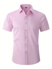 Men's Slim Formal Button Up Shirt for Business Occasion