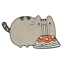 Kids Food & Fruit Ramen Cat Brooch Pin for Clothing Bags DIY Decoration