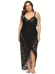 Floral Jacquard Lace Cover Up Dress