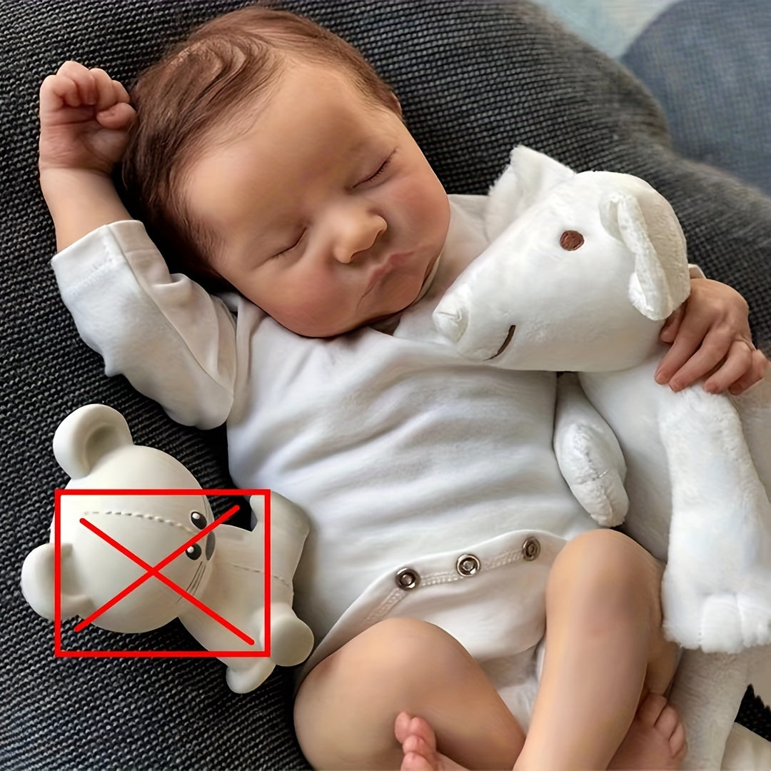 17-Inch Reborn Baby Doll Soft Vinyl for Early Education