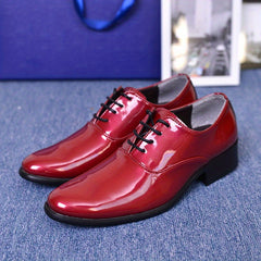 Men's Bright Oxford Lace-up Dress Shoes For Dance Prom