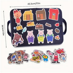 Interactive Learning Felt Board with 4 Themed Stories