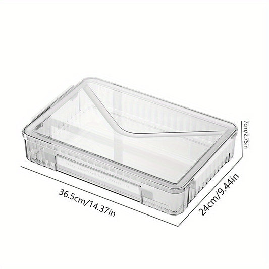 Pink Desktop Storage Box With Latching Lid - Stationery, Cables, Pens Organizer