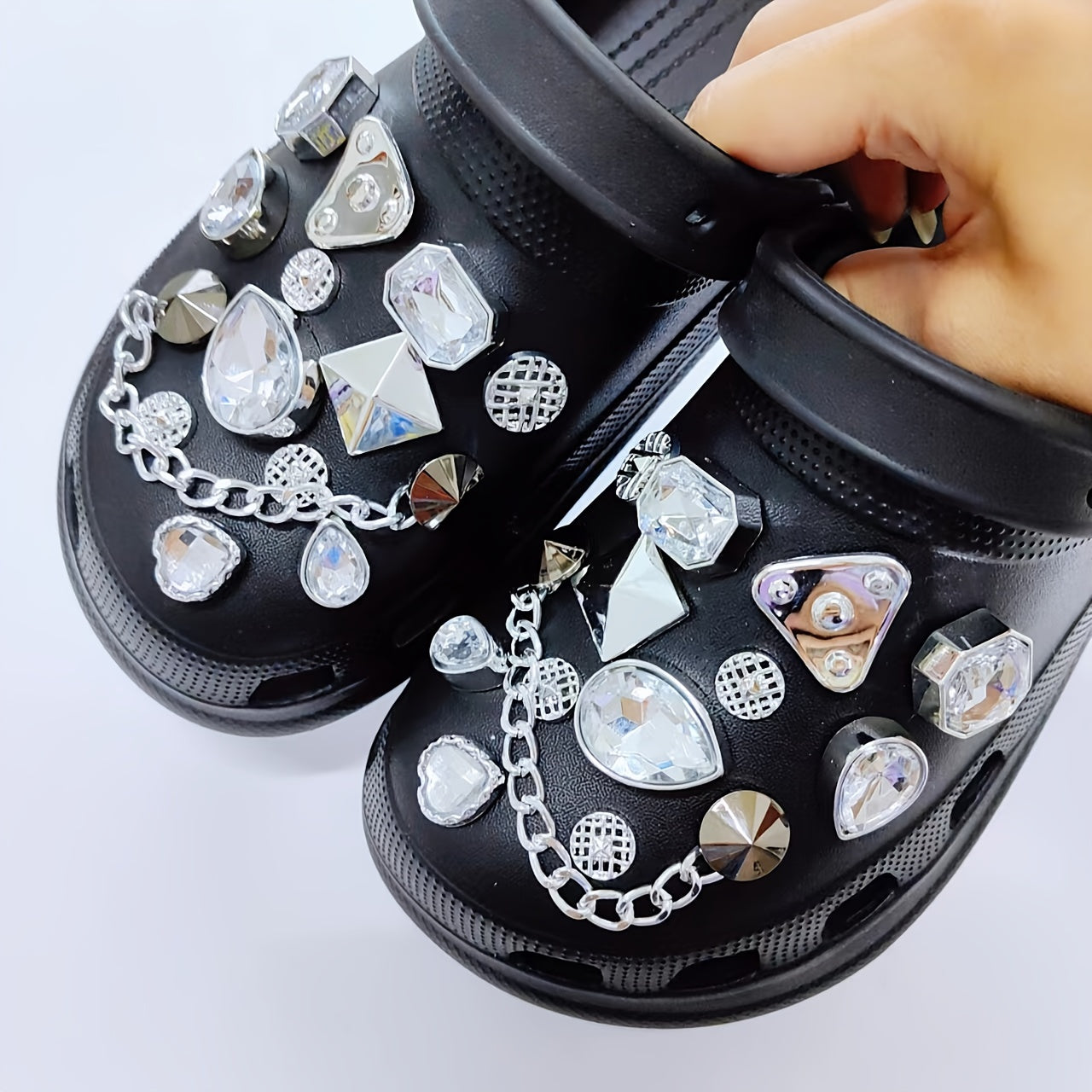 Crystal Shoe Charms Rhinestone Accessories for Birthday