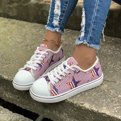 4th July Women's Star Graphic Canvas Low Top Sneakers