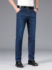 Men's Stretch Straight Leg Jeans Business Gift