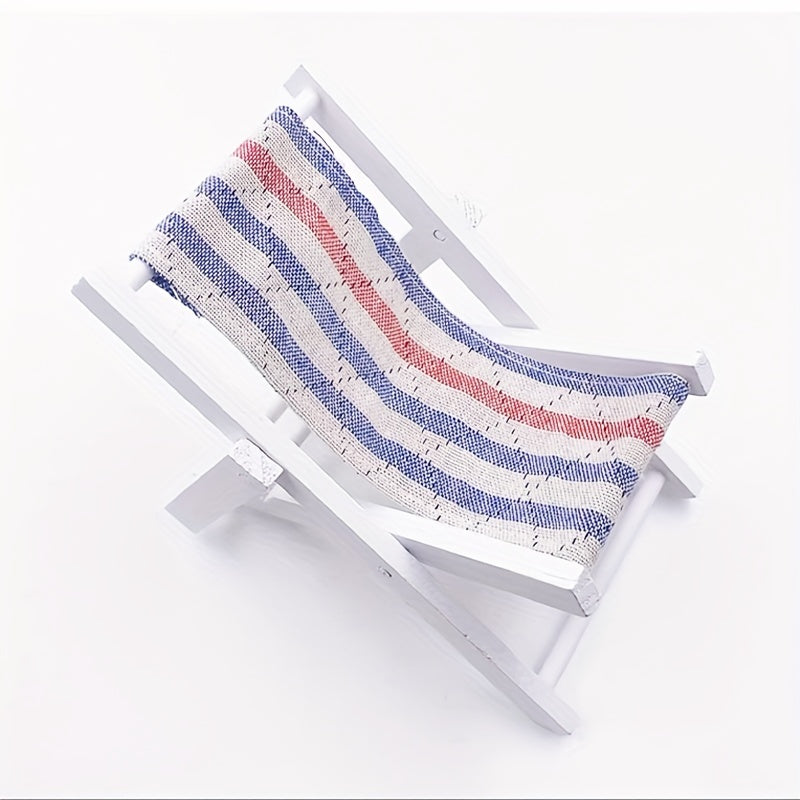 Miniature BJD Recliner Beach Chair for Dollhouse