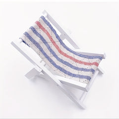 Miniature BJD Recliner Beach Chair for Dollhouse