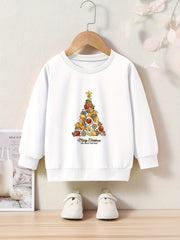 Toddler Kid Girls Cartoon Christmas Tree Sweatshirt