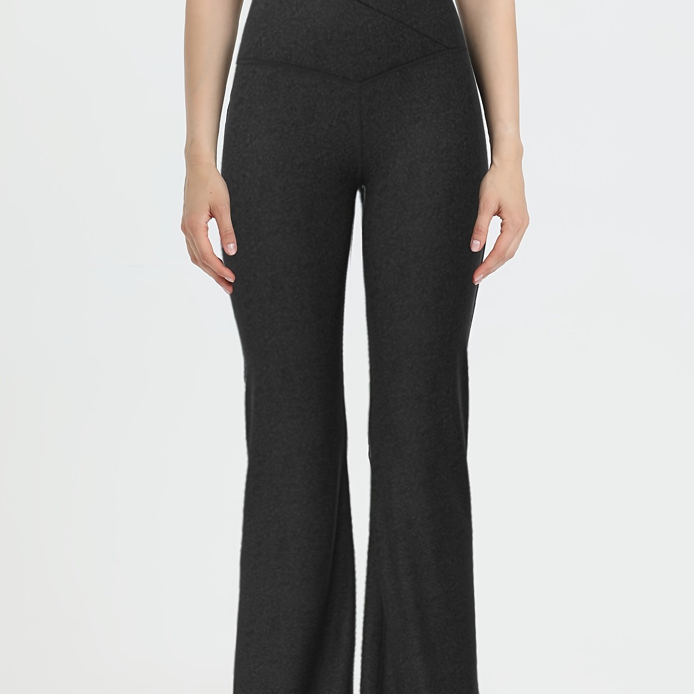 High Waist Yoga Pants Butt Lifting Flared Fitness Trouser