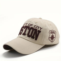 Boston Embroidery Baseball Cap Sun Hat Unisex Dad Hats Women Men