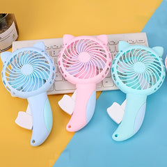 Cartoon Hand Press Small Fan Mini Portable Cooling Fan For Home Office