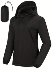 Waterproof Rain Jacket Lightweight Outdoor Hooded Jacket Women's Activewear