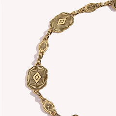 Vintage Metal Geometric Pattern Women's Waist Chain For Jeans Pants Dress