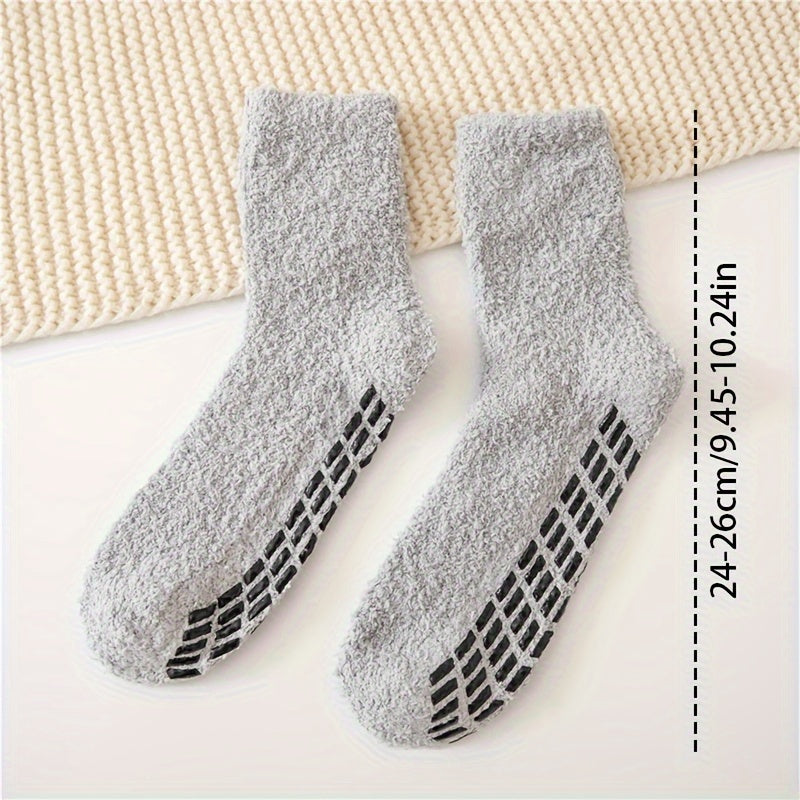 Men's Non-slip Warm Plush Sleep Socks