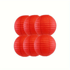 6pcs Red Lantern Paper Lantern Wedding Party Birthday Decorations