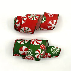 Christmas Candy Ribbon For Christmas Trees Wrapping Fabric Ribbons