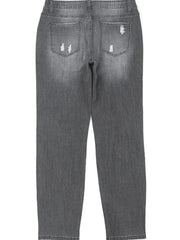 Men's Distressed Straight Jeans