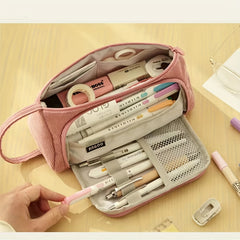 Canvas Pencil Bag for Middle School Students