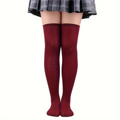 Solid Thigh High Socks Women's Stockings & Hosiery