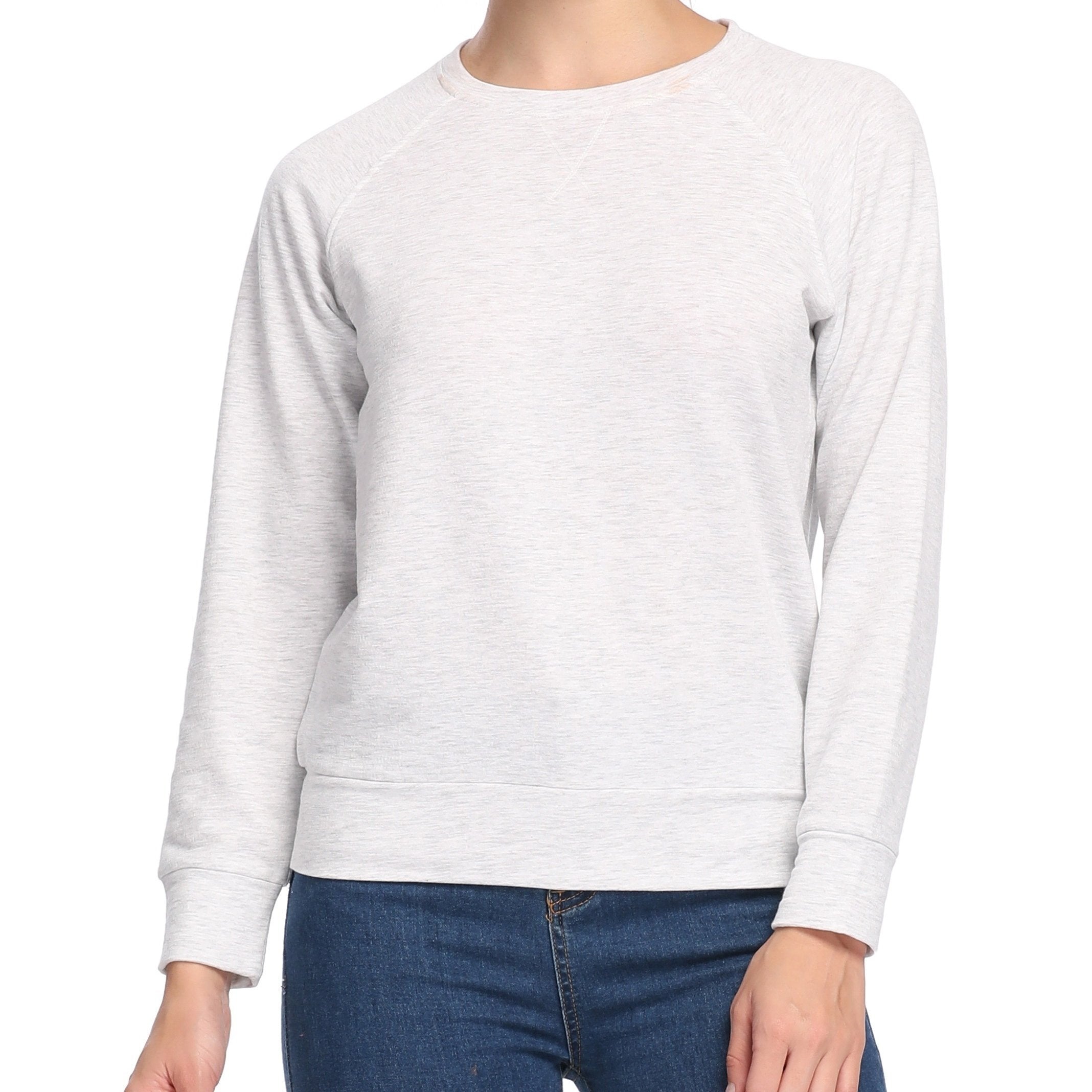 Women's Long Sleeve Fleece Sweatshirt Workout Top