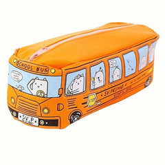 Canvas Pencil Bag Large Capacity Cartoon Pencil Case