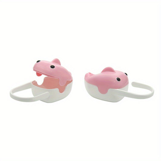 Cartoon Whale Pacifier Holder with Dustproof Box