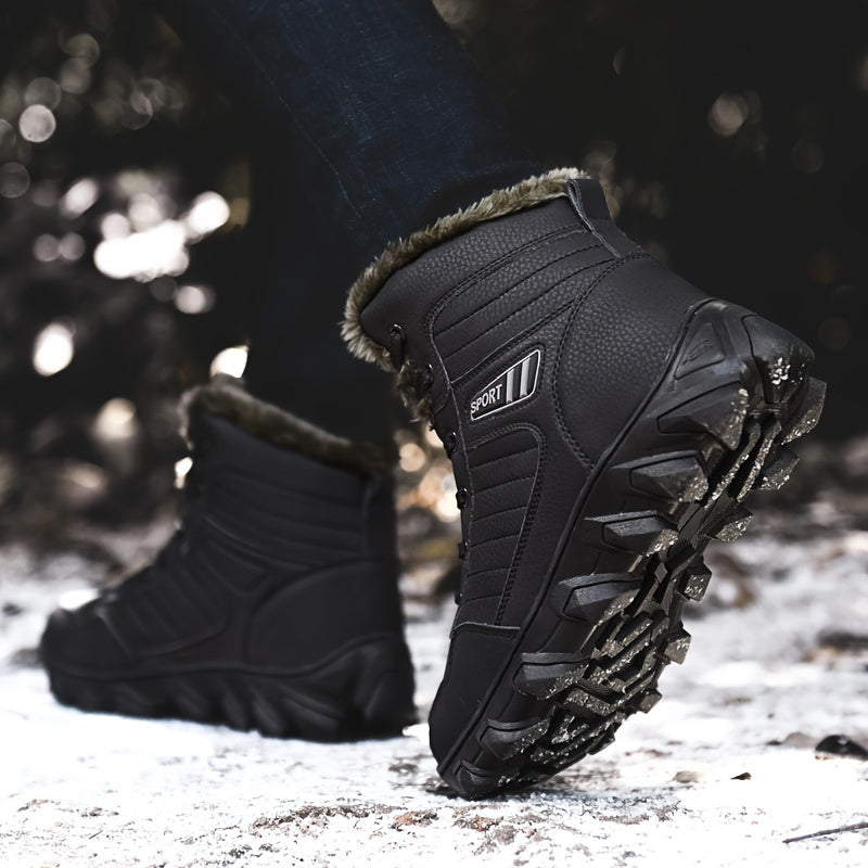 Men's Winter Waterproof Snow Boots for Hiking Climbing