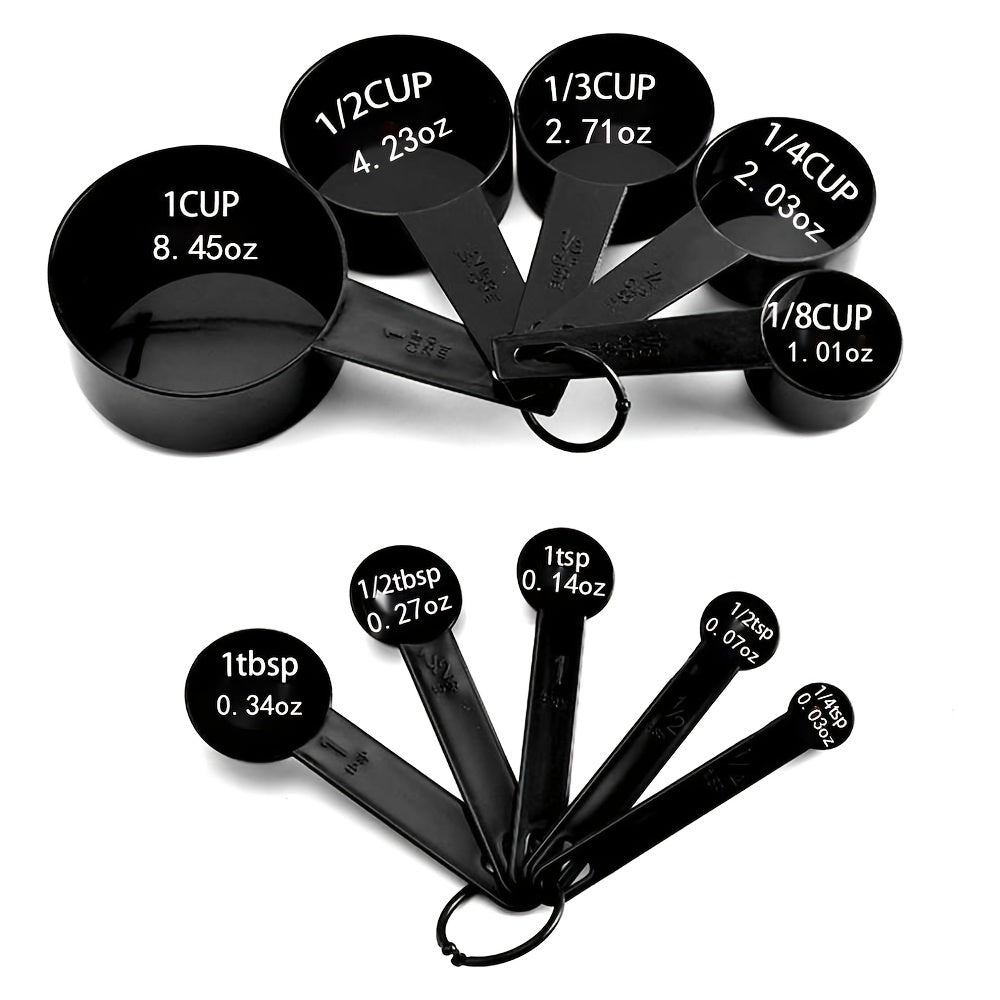 10pcs Plastic Measuring Cups and Spoons Set