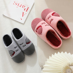 Men's Colorblock Cotton Slippers Cozy Non-slip Indoor Winter Shoes