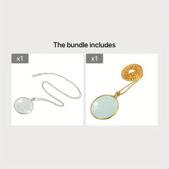 5x Magnifying Glass Necklace Pendant, 1.7in Lens, Ideal Gift