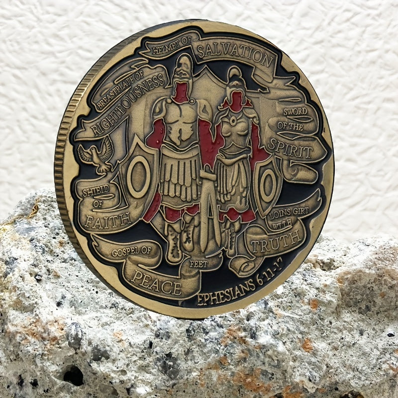 Armor of God Standing Firm in Faith Challenge Coin Collection Gift Coin