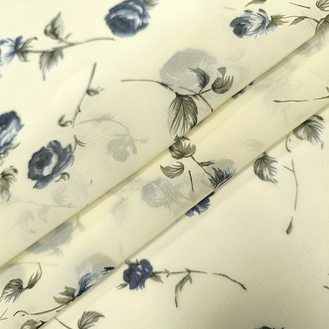 1yd Chiffon Fabric DIY Clothing Pants Dress Fabric Cutting Size