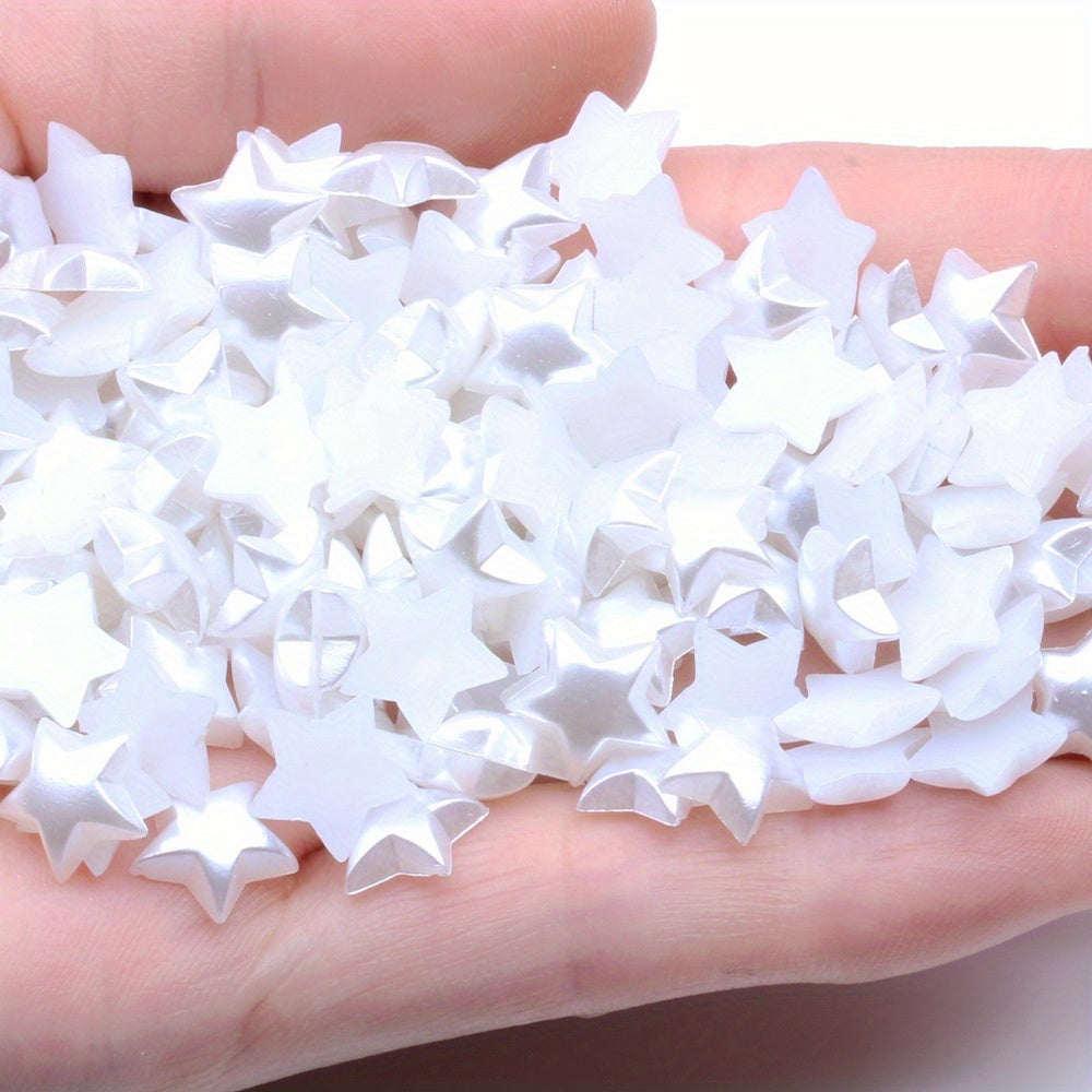100pcs 10mm Resin Coloured Star Pearls Flatbacks DIY Christmas Crafts