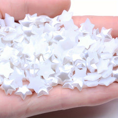 100pcs 10mm Resin Coloured Star Pearls Flatbacks DIY Christmas Crafts