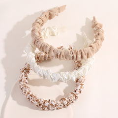 3pcs Ditsy Floral Print Ruffle Headband Set