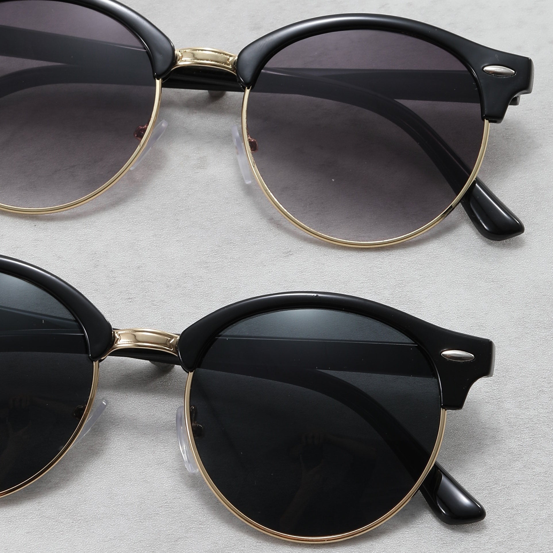 Men's Vintage Round Frame Sunglasses UV Protection