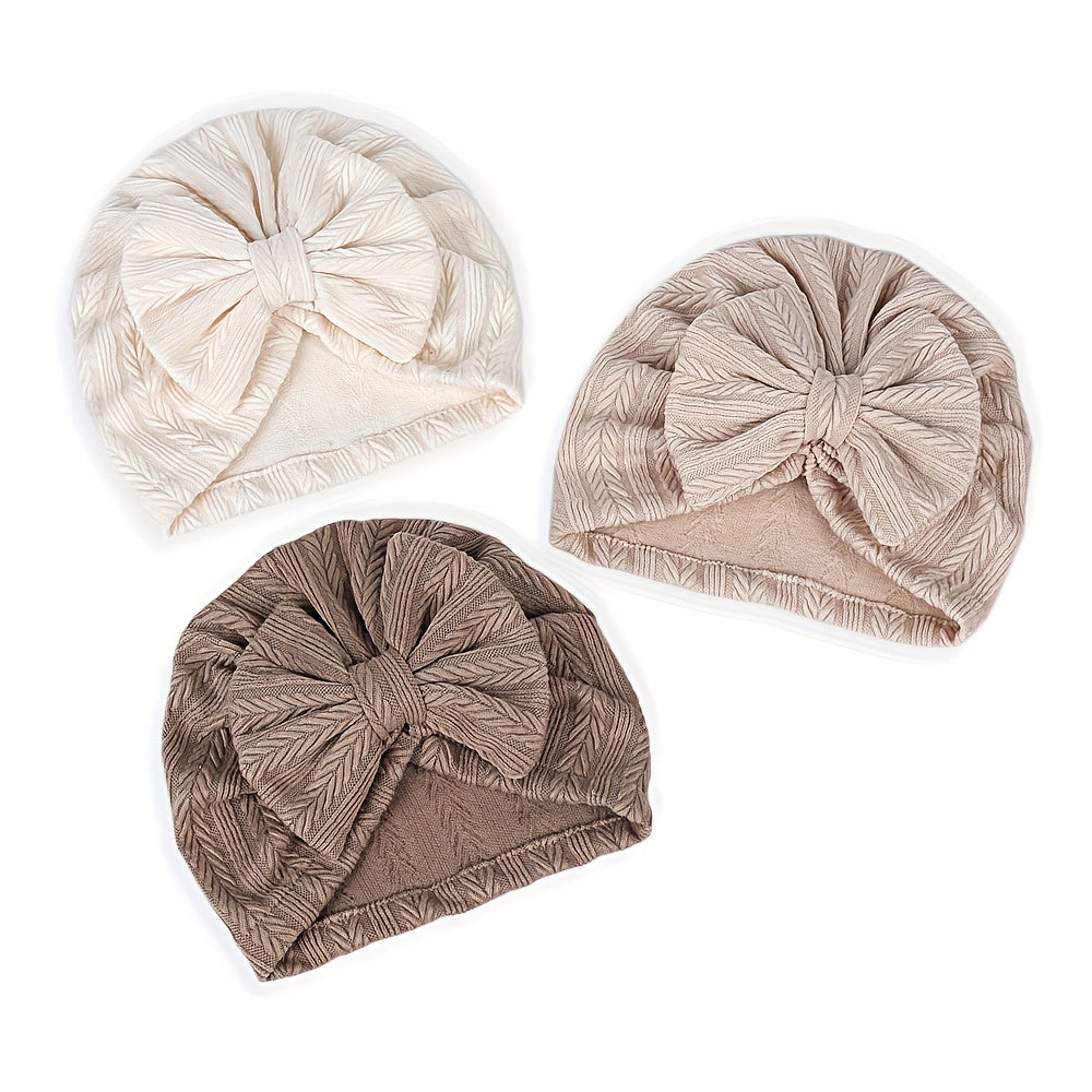 Soft & Comfy Bowknot Cap for Baby Bath Time