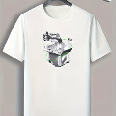Pattern Print Men's Sports T-Shirt Graphic Tee Summer Outdoor Clothing