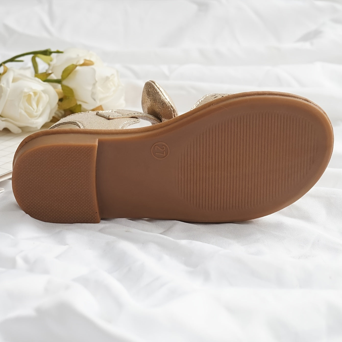 Bowknot Open Toe Sandals For Girls Lightweight Breathable Sandals